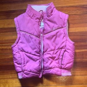 Pink girls winter vest